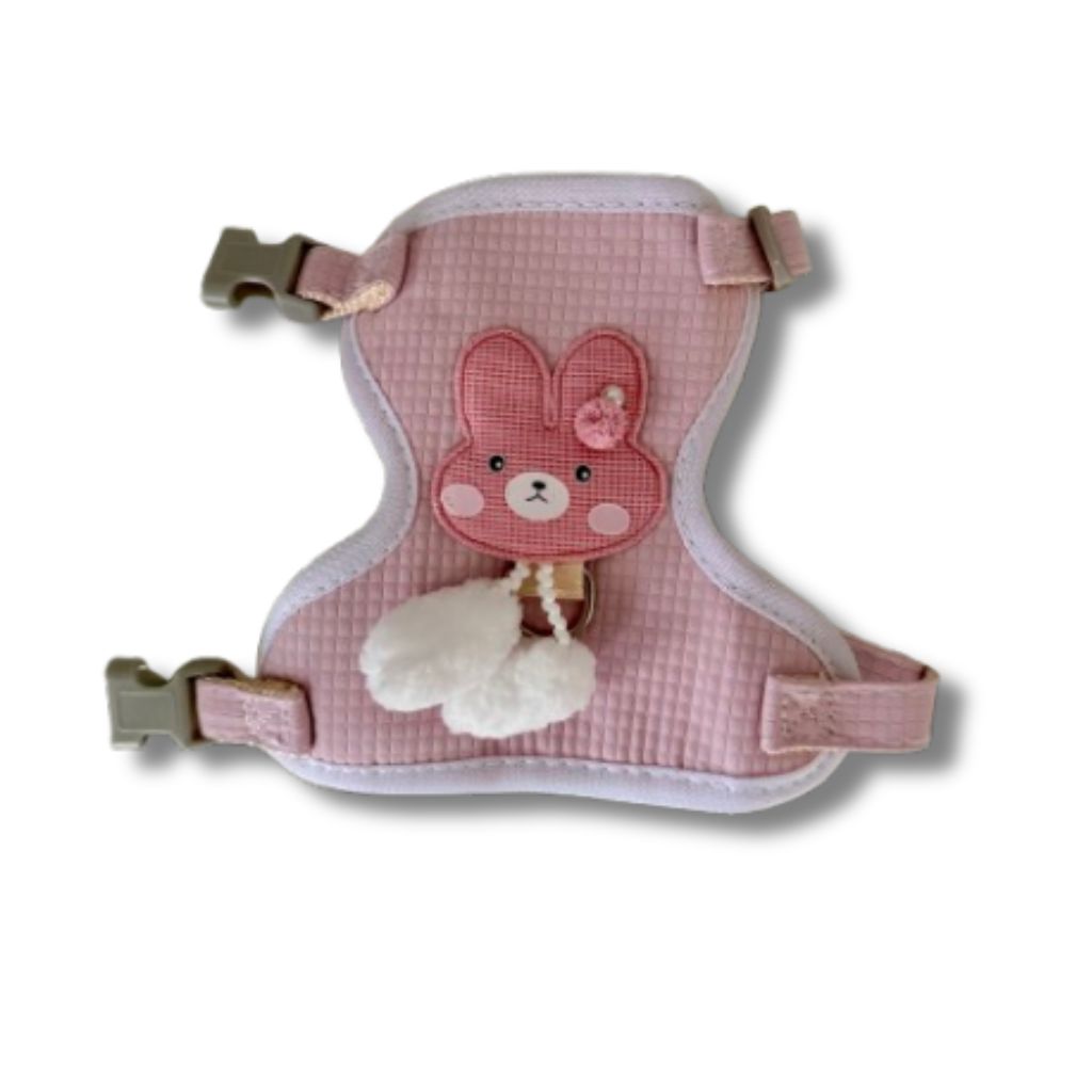 Cute pet pink harness and leash set