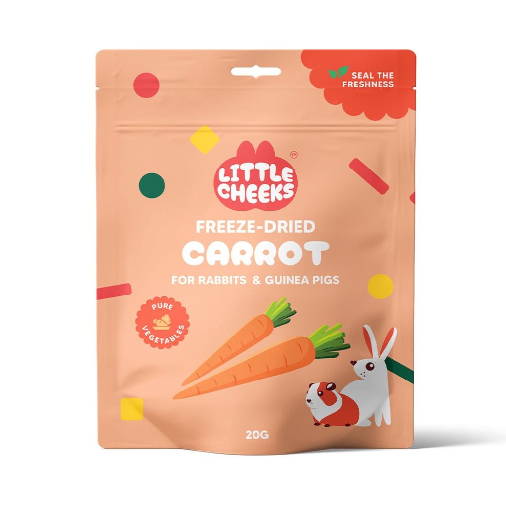 Freeze dried carrots for rabbits and guinea pigs
