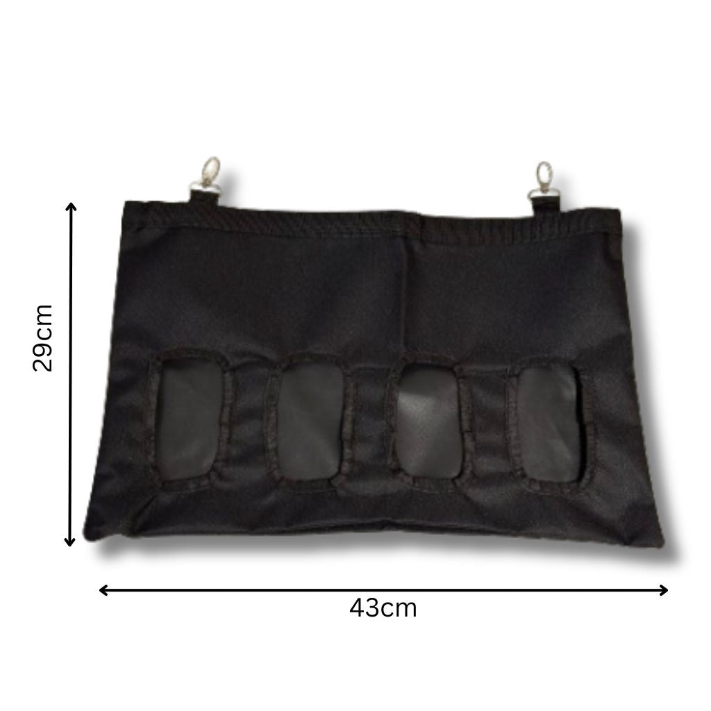 Rabbit hay bag for easy access to hay, keeping it fresh and accessible