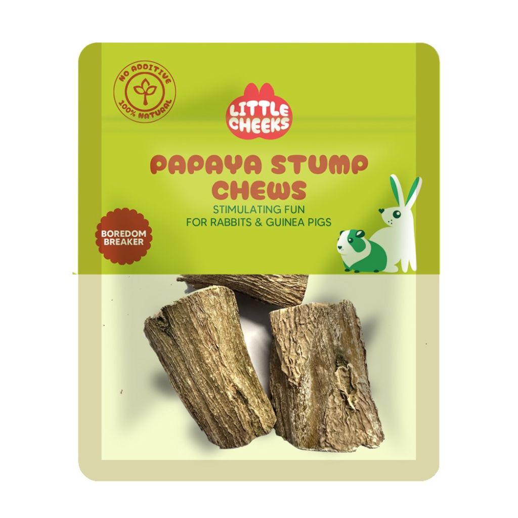 Little Cheeks Papaya Stump Chews for Rabbits | Natural Bunny Chew Toy ...