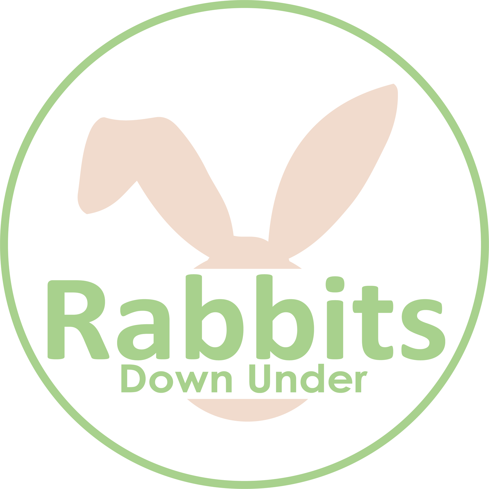 R for Rabbit Sugar Doodle- Sea Green
