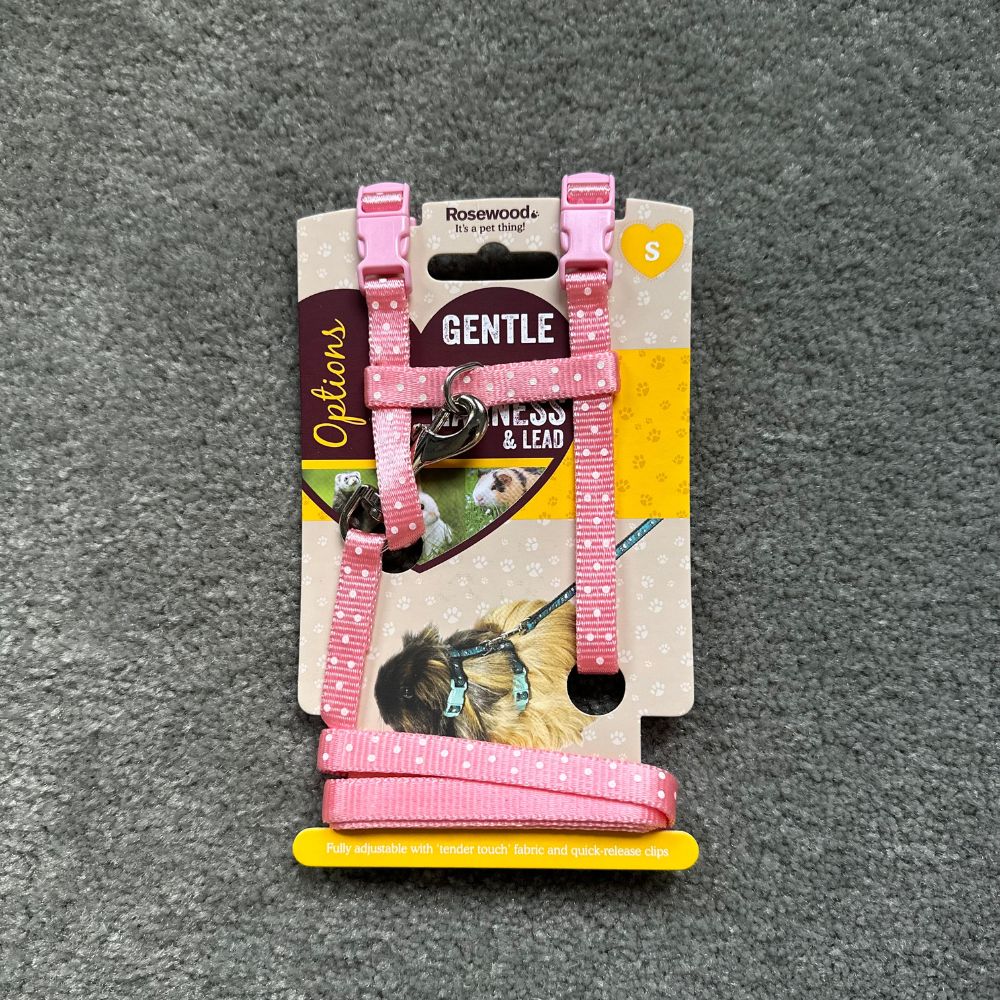 Rabbit Harness Polka Dot Pink